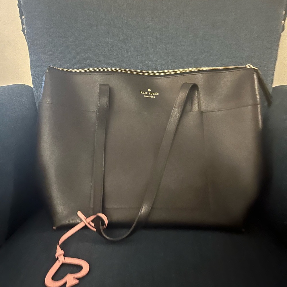Kate Spade Black Tote with Pink Accent